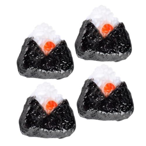 BESTonZON 4 Stück Sushi Reisbällchen Eiswürfelbereiter Eiswürfelschale Simuliert Reisformen Für Runde Eiswürfelformen Spiel Sushi Knusprige Form Maschinenschüssel Reisbällchen von BESTonZON