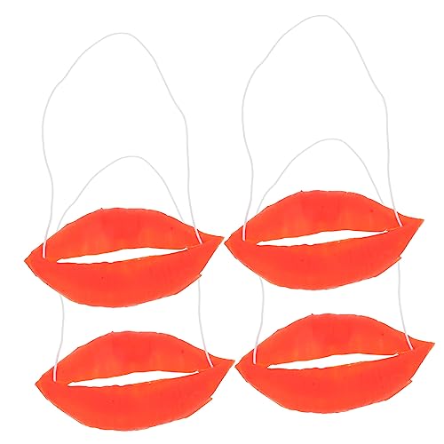 BESTonZON 4 Stück Teiliges Halloween Wurst Mund Requisiten für Cosplay und Partys Lustige Große Mund Maske für Halloween Kostüme und Clown Rollenspiele BESTonZON 4 Stück Teiliges Halloween Wurst Mund Requisiten für Cosplay und Partys Lustige Große Mund Maske für Halloween Kostüme und Clown Rollenspiele von BESTonZON