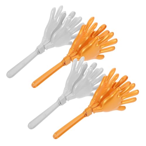 BESTonZON 4 Stück Teiliges Handklatscher Noisemaker in Gold und Silber Leichte Partyfavors für Geburtstagsfeiern Sportveranstaltungen und Karneval Einfach zu Bedienen Tragbar Laute von BESTonZON