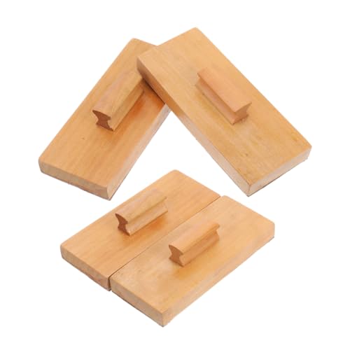 BESTonZON 4 Stück Teiliges Holz Sandpapier Rhythmusblock Robuste Hand Percussion Instrumente für Einzigartiger für Musikalische Früherziehung und Outdoor Aktivitäten von BESTonZON