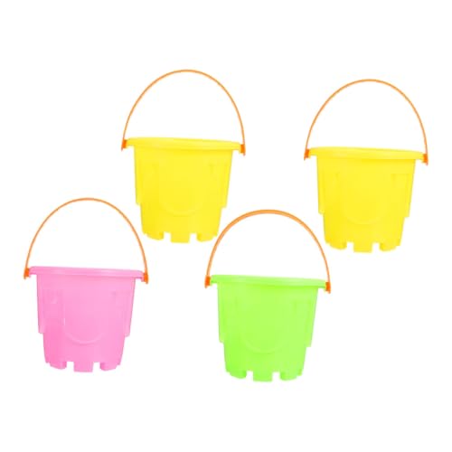 BESTonZON 4 Stück Teiliges Kindersandspielzeug Bunte Mini Eimer aus Langlebigem Kunststoff Geeignet für Strand Garten und Spielplatz Outdoor für Sommer BESTonZON 4 Stück Teiliges Kindersandspielzeug Bunte Mini Eimer aus Langlebigem Kunststoff Geeignet für Strand Garten und Spielplatz Outdoor für Sommer von BESTonZON