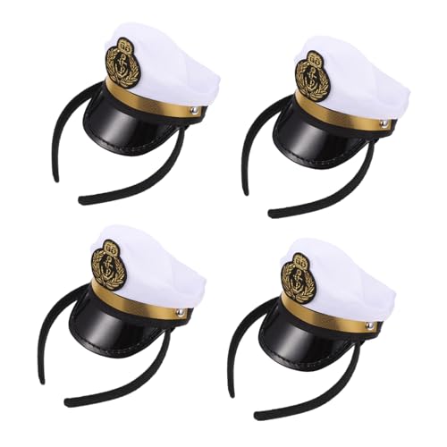 BESTonZON 4 Stück Teiliges Matrosen Wasserhut Haarreifen Kapitänsmütze Haarband für Party Kostüm Geburtstag Cosplay Zubehör BESTonZON 4 Stück Teiliges Matrosen Wasserhut Haarreifen Kapitänsmütze Haarband für Party Kostüm Geburtstag Cosplay Zubehör von BESTonZON