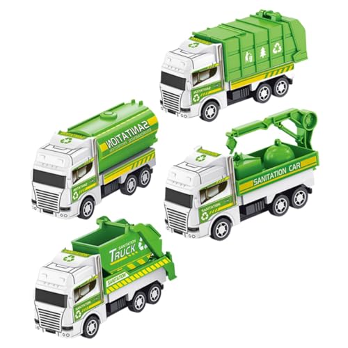 BESTonZON 4 Stück Teiliges Mini Müllauto Leichter Kunststoff Glatte Kanten für Ab Jahren Fördert Feinmotorik und Fantasie Zufälliger Stil Geeignet für Jungen und Mädchen BESTonZON 4 Stück Teiliges Mini Müllauto Leichter Kunststoff Glatte Kanten für Ab Jahren Fördert Feinmotorik und Fantasie Zufälliger Stil Geeignet für Jungen und Mädchen von BESTonZON