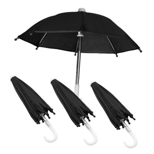 BESTonZON 4 Stück Teiliges Mini Regenschirm für Puppenhaus Stilvolle Miniatur Sonnenschirme in Schwarz Dekoratives Hauszubehör Realistische Vintage Dekoration für Puppen BESTonZON 4 Stück Teiliges Mini Regenschirm für Puppenhaus Stilvolle Miniatur Sonnenschirme in Schwarz Dekoratives Hauszubehör Realistische Vintage Dekoration für Puppen von BESTonZON