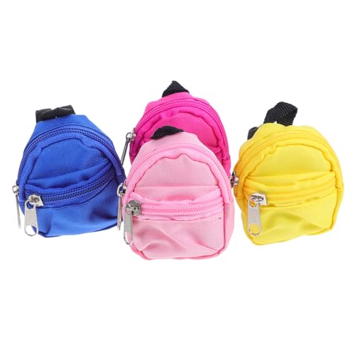 BESTonZON 4 Stück Teiliges Mini-Rucksack Puppen Kleine Reißverschluss-Schulranzen aus Weichem Tragbare Mini-schultaschen für Rollenspiele und Puppenhaus-zubehör Kindgerechte Modeaccessoires BESTonZON 4 Stück Teiliges Mini-Rucksack Puppen Kleine Reißverschluss-Schulranzen aus Weichem Tragbare Mini-schultaschen für Rollenspiele und Puppenhaus-zubehör Kindgerechte Modeaccessoires von BESTonZON