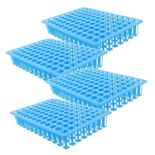 BESTonZON 4 Stück Teiliges Multifunktionales Kunststoff-testrohrhalter Farbigen Steckplätzen Stabiler Labor-Rack für Vielseitiger Vial-Organizer für Wissenschaftliche Experimente und von BESTonZON