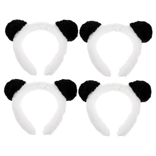 BESTonZON 4 Stück Teiliges Panda Ohren Haarreif Leichter Wiederverwendbarer Tierkostüm Haarreif für Make-up-party Karneval Cosplay Komfortables Spielerisches Accessoire für Erwachsene BESTonZON 4 Stück Teiliges Panda Ohren Haarreif Leichter Wiederverwendbarer Tierkostüm Haarreif für Make-up-party Karneval Cosplay Komfortables Spielerisches Accessoire für Erwachsene von BESTonZON