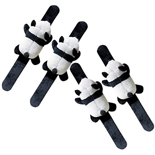 BESTonZON 4 Stück Teiliges Panda Plüsch Slap Armband Kinderparty Favor Snap Armbänder Weiche Kuscheltiere Partyzubehör für Mädchen Jungen BESTonZON 4 Stück Teiliges Panda Plüsch Slap Armband Kinderparty Favor Snap Armbänder Weiche Kuscheltiere Partyzubehör für Mädchen Jungen von BESTonZON