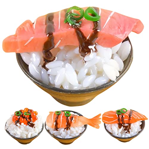 BESTonZON 4 Stück Teiliges Realistisches Sushi Reis Modell aus PVC Detailgetreue Nachbildung für Spielküche Vielseitige Dekoration und Fotorequisit Leicht und Handlich für Fantasievolles BESTonZON 4 Stück Teiliges Realistisches Sushi Reis Modell aus PVC Detailgetreue Nachbildung für Spielküche Vielseitige Dekoration und Fotorequisit Leicht und Handlich für Fantasievolles von BESTonZON