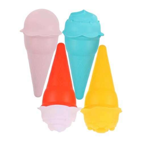 BESTonZON 4 Stück Teiliges Sandspielzeug Eiscreme Förmchen aus Kunststoff Bunte Sandformen für Kreatives Am Strand Kindgerechtes für Jungen und Mädchen Geeignet für Sandkasten und Outdoor BESTonZON 4 Stück Teiliges Sandspielzeug Eiscreme Förmchen aus Kunststoff Bunte Sandformen für Kreatives Am Strand Kindgerechtes für Jungen und Mädchen Geeignet für Sandkasten und Outdoor von BESTonZON
