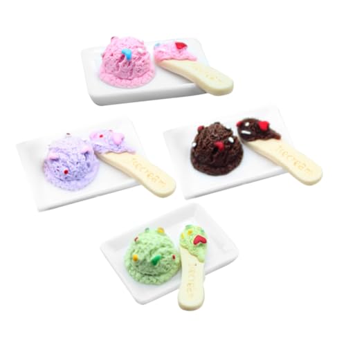 BESTonZON 4 Stück Teiliges Set Mini Eiscreme Modell für Puppenhaus Kawaii Deko Foto Requisiten und Tischornamente für Miniaturen und Kreative Bastelprojekte BESTonZON 4 Stück Teiliges Set Mini Eiscreme Modell für Puppenhaus Kawaii Deko Foto Requisiten und Tischornamente für Miniaturen und Kreative Bastelprojekte von BESTonZON