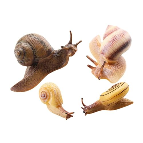 BESTonZON 4 Stück Teiliges Set Snail Deko Figuren für Garten und Aquarien Realistische Lernspielzeuge für Tortendeko und Kreative Spielideen BESTonZON 4 Stück Teiliges Set Snail Deko Figuren für Garten und Aquarien Realistische Lernspielzeuge für Tortendeko und Kreative Spielideen von BESTonZON