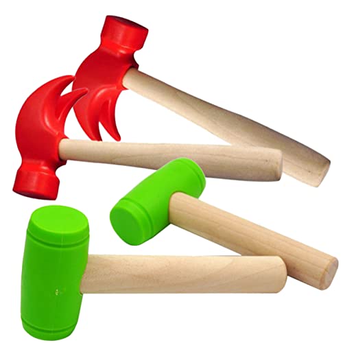 BESTonZON 4 Stück Teiliges Spielzeughammer Simulation Holzhammer für Kreatives Lernspielzeug für Rollenspiele Hand Augen Koordination und Flexibilität Fördern BESTonZON 4 Stück Teiliges Spielzeughammer Simulation Holzhammer für Kreatives Lernspielzeug für Rollenspiele Hand Augen Koordination und Flexibilität Fördern von BESTonZON