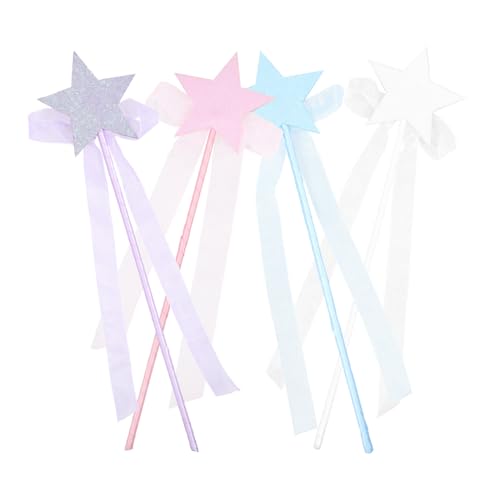 BESTonZON 4 Stück Teiliges Stern Party Feenstäbe für Mädchen Bunte Feenstäbe mit Glitzerndem Stern Design Geeignet für Party Dekoration Bühnenauftritte und Festliche Anlässe BESTonZON 4 Stück Teiliges Stern Party Feenstäbe für Mädchen Bunte Feenstäbe mit Glitzerndem Stern Design Geeignet für Party Dekoration Bühnenauftritte und Festliche Anlässe von BESTonZON
