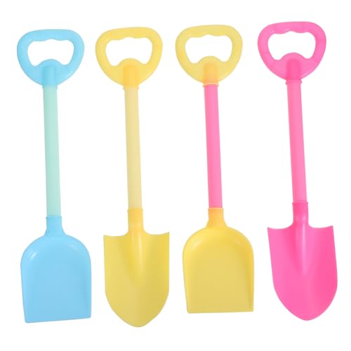 BESTonZON 4 Stück Teiliges Strandspielzeug aus Sicherem Kunststoff Tragbare Sandschaufeln mit Rundem Griff Bunte Strandspielzeuge für Jungen und Mädchen Schnee Zufällige Zufällige Farbe von BESTonZON