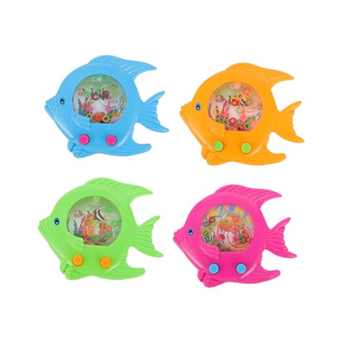 BESTonZON 4 Stück Teiliges Wasserspielzeug Wasserring Wurfspiel Fische Handheld Wasser ringspiel für Drinnen und Draußen Langlebig und Kreativ für Eltern Junge Zufällige Zufällige Farbe von BESTonZON