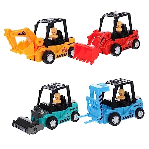 BESTonZON 4 Stück Trägheit Auto Bauwagen-Modell Autospielzeug im Freien Spielzeug für Kinder kinderspielzeug Spielzeuge Kinderauto Spielzeug Hausauto Spielzeug drinnen Trägheitsauto von BESTonZON