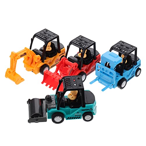 BESTonZON 4 Stück Trägheit Auto Zurück Autospielzeug Kinderspielzeug Aus Kunststoff Kinderauto Hausauto Outdoor-kinderspielzeug Auto Colorful Plastik von BESTonZON