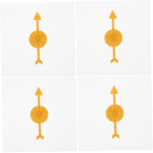BESTonZON 4 Stück Transparenter Mathe-Spiel DIY Transparente Spiel Pfeilspinner Aus Kunststoff Transparenter Spielplattenspieler Brettspielpfeil Plastik von BESTonZON