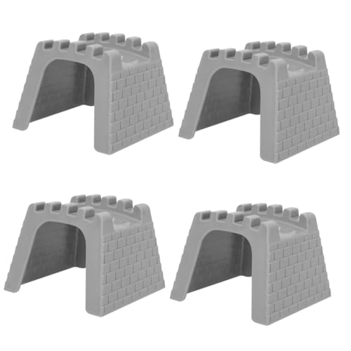 BESTonZON 4 Stück Tunnel der Stadtmauer Mini Steingarten Spielzeug Eisenbahn Tunnel Kinder Spielzeug Tunnel Auto Zubehör Gleiszubehör Eisenbahntunnel für Kinder Spur vorgeben Junge Mädchen von BESTonZON