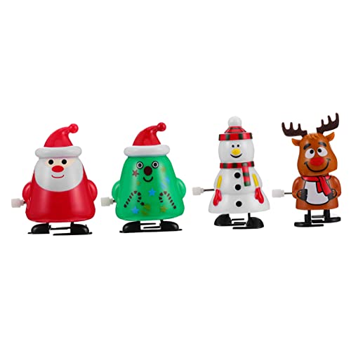 BESTonZON 4 Stück Uhrwerk-weihnachtspuppe Mini Aufzieh Uhrwerk Tierspielzeug Wind Weihnachtsmann Aufziehspielzeug Schneemann Laufspielzeug Laufendes Mit Uhrwerk Abs BESTonZON 4 Stück Uhrwerk-weihnachtspuppe Mini Aufzieh Uhrwerk Tierspielzeug Wind Weihnachtsmann Aufziehspielzeug Schneemann Laufspielzeug Laufendes Mit Uhrwerk Abs von BESTonZON