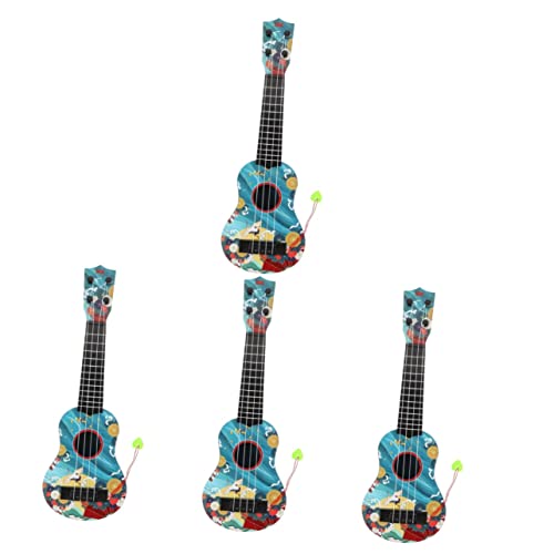 BESTonZON 4 Stück Ukulele für Kinder kinderinstrumente Kinder musikinstrumente Spielzeuge Kinderspielzeug Gitarrenspielzeug für Kinder Kindergitarre Kann Spielen Modell Saiteninstrument von BESTonZON