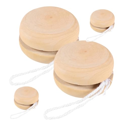BESTonZON 4 Stück Unlackierte Holz Yo Yos DIY Holzspielzeug zum Bemalen für Kreative Bastelprojekte Geeignet für Erwachsene Fördert Geschicklichkeit und Kreativität BESTonZON 4 Stück Unlackierte Holz Yo Yos DIY Holzspielzeug zum Bemalen für Kreative Bastelprojekte Geeignet für Erwachsene Fördert Geschicklichkeit und Kreativität von BESTonZON