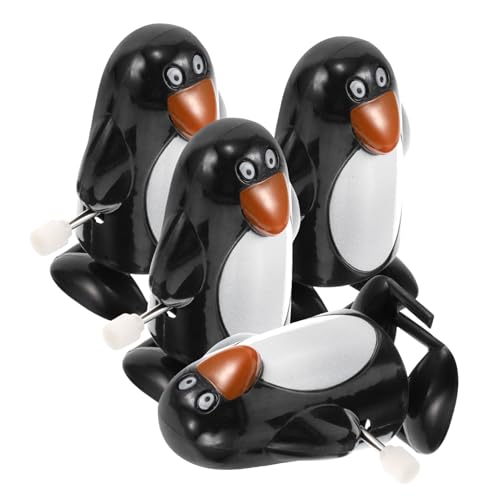 BESTonZON 4 Stück Weihnachts Aufziehspielzeug Pinguin Mini Figuren Wind Up aus Kunststoff Detailreich Langlebig Festliche Dekoration für Weihnachtsfeiern und Geschenkfüllungen BESTonZON 4 Stück Weihnachts Aufziehspielzeug Pinguin Mini Figuren Wind Up aus Kunststoff Detailreich Langlebig Festliche Dekoration für Weihnachtsfeiern und Geschenkfüllungen von BESTonZON