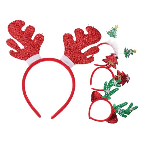 BESTonZON 4 Stück Weihnachtskopfschmuck Baumgeweih Weihnachtshaar Accessoires Weihnachtsparty Zubehör Haarbänder Stirnbänder Feiertags Rentier Accessoire Haarband Tierhaarreifen BESTonZON 4 Stück Weihnachtskopfschmuck Baumgeweih Weihnachtshaar Accessoires Weihnachtsparty Zubehör Haarbänder Stirnbänder Feiertags Rentier Accessoire Haarband Tierhaarreifen von BESTonZON
