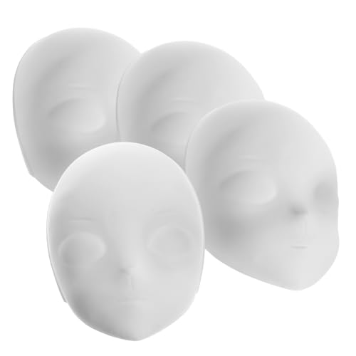 BESTonZON 4 Stück Weiße PVC Masken zum Bemalen Blanko Diy Fuchsgesichts Masken Matte Oberfläche für Halloween Karneval Cosplay und Kreative Bastelprojekte BESTonZON 4 Stück Weiße PVC Masken zum Bemalen Blanko Diy Fuchsgesichts Masken Matte Oberfläche für Halloween Karneval Cosplay und Kreative Bastelprojekte von BESTonZON