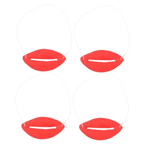 BESTonZON 4 Stück Witzige Sausage Mouth Gesichtsmaske Lustige Rote Lippen Requisiten für Karneval Cosplay Partys Humorvolle Fotorequisiten für Gute Laune BESTonZON 4 Stück Witzige Sausage Mouth Gesichtsmaske Lustige Rote Lippen Requisiten für Karneval Cosplay Partys Humorvolle Fotorequisiten für Gute Laune von BESTonZON