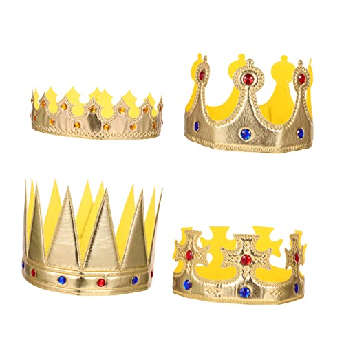 BESTonZON 4 Stück dekorative Krone kinderkostüme igelkostümkinder party mitgebsel fashing costume Kronen für Cosplay-Requisiten für Kinderkronenstütze Tuch BESTonZON 4 Stück dekorative Krone kinderkostüme igelkostümkinder party mitgebsel fashing costume Kronen für Cosplay-Requisiten für Kinderkronenstütze Tuch von BESTonZON