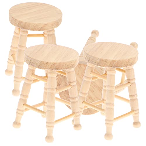 BESTonZON 4 Stück puppenhaus hocker Miniaturpuppen Mini Möbel für kinderspielzeug deko Holz Stuhl puppenhaus zubehör Fotodekoration Mini-Hocker hölzern Khaki BESTonZON 4 Stück puppenhaus hocker Miniaturpuppen Mini Möbel für kinderspielzeug deko Holz Stuhl puppenhaus zubehör Fotodekoration Mini-Hocker hölzern Khaki von BESTonZON