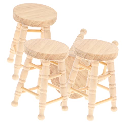 BESTonZON 4 Stück puppenhaus hocker kinderspielzeug deko Miniatur Barthekenstühle Miniaturpuppen puppenhaus zubehör Bildungsspielzeug Miniaturhocker aus Holz hölzern Khaki BESTonZON 4 Stück puppenhaus hocker kinderspielzeug deko Miniatur Barthekenstühle Miniaturpuppen puppenhaus zubehör Bildungsspielzeug Miniaturhocker aus Holz hölzern Khaki von BESTonZON