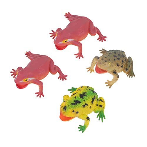 BESTonZON 4 Stücke Quetschspielzeug für kinderspielzeug funnytoys für Erwachsene Plastikspielzeug klingendes knifflige Requisite schreiender Frosch von BESTonZON