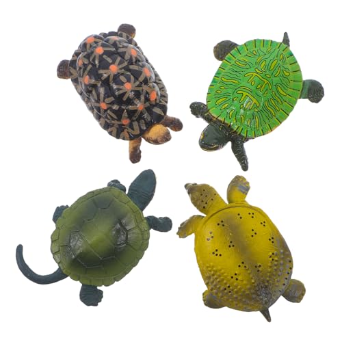 BESTonZON 4 Stücke Teiliges Schildkröten aus Sicherem Kunststoff Realistisch Gestaltete Kleine Schildkrötenfiguren für Pädagogisch Farbenfroh als Party Deko und Sammelobjekt BESTonZON 4 Stücke Teiliges Schildkröten aus Sicherem Kunststoff Realistisch Gestaltete Kleine Schildkrötenfiguren für Pädagogisch Farbenfroh als Party Deko und Sammelobjekt von BESTonZON