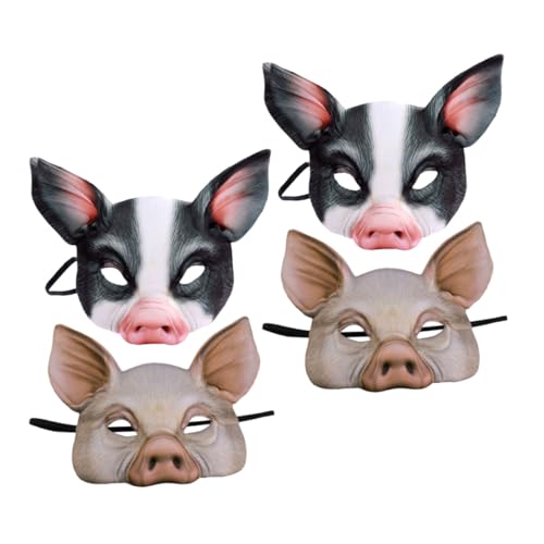 BESTonZON 4 Teilige Tier Partymaske Tiermaske Für Festivals Tiermaske Für Draußen Partys Verkleidungsmaske Halloween Dekorative Requisite Eva von BESTonZON