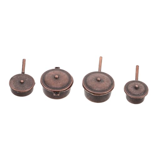 BESTonZON 4 Teiliges Topfset Für Puppenhäuser Dekorative Simulationspfannen Dekorative Miniaturtöpfe Ornamente Mini Kochgeschirr Esstischzubehör Mini Kochgeschirr Metall Dunkelbraun BESTonZON 4 Teiliges Topfset Für Puppenhäuser Dekorative Simulationspfannen Dekorative Miniaturtöpfe Ornamente Mini Kochgeschirr Esstischzubehör Mini Kochgeschirr Metall Dunkelbraun von BESTonZON