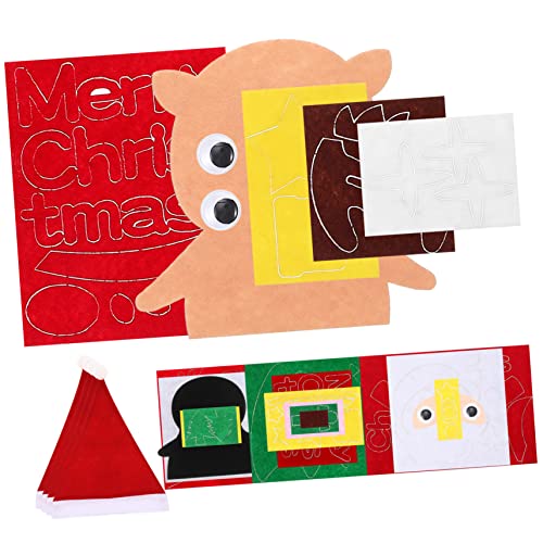 BESTonZON 4 Teiliges Weihnachtsspielzeug Weihnachtsmützen Für Erwachsene Weihnachtsaufkleber Partyhüte Lustige Weihnachtsmützen Verrückte Mütze Weihnachtsleckereien von BESTonZON