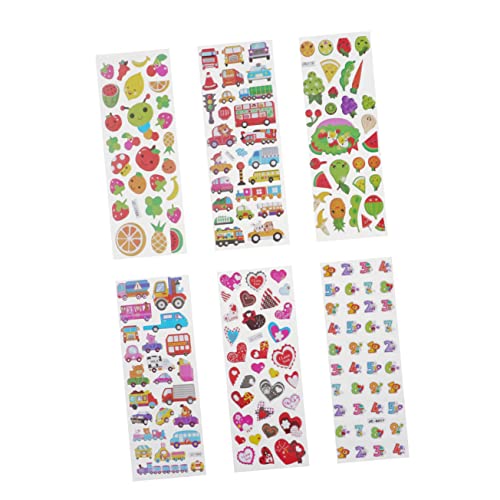 BESTonZON 40 Blätter DIY Handwerk Aufkleber bastelset basteln für Geschenkeidee Kinderhandwerk Cartoon-Aufkleber Auto Sticker Cartoon- -Aufkleber 3D-Aufkleber für von BESTonZON