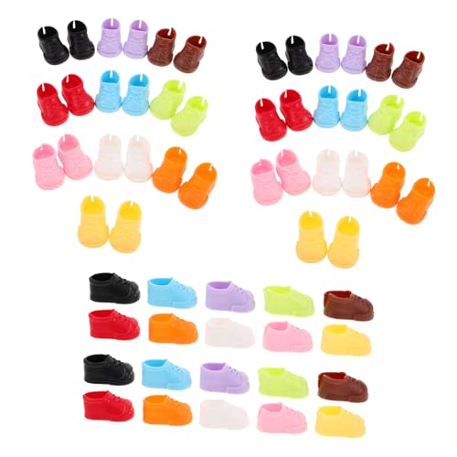 BESTonZON 40 Paare Miniatur Puppenschuhe für Puppen Realistische Flache Schuhe und Kurze Stiefel Stabile Passform für Stehende Puppen Dekorative Mini-Szene Accessoires Farben BESTonZON 40 Paare Miniatur Puppenschuhe für Puppen Realistische Flache Schuhe und Kurze Stiefel Stabile Passform für Stehende Puppen Dekorative Mini-Szene Accessoires Farben von BESTonZON