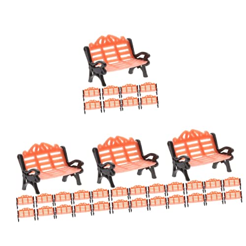 BESTonZON 40 STK Parkstuhl Modell Stühle Im Freien Mini-gartenbank Miniaturdekoration Outdoor-Stuhl Miniatur-hausmöbel Mikro Gartenstühle Miniatur Weihnachten Ornament Plastik Einstellen Fee von BESTonZON