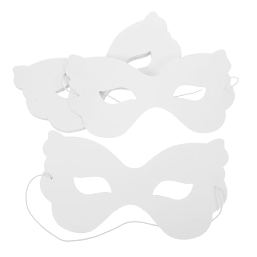 BESTonZON 40 Stück DIY Halbgesichts-masken aus Weißem Papier Bemalbare Blanko-masken mit Schmetterlingsmotiv Inklusive Elastischem Halteband für Karneval Halloween Kostümpartys und BESTonZON 40 Stück DIY Halbgesichts-masken aus Weißem Papier Bemalbare Blanko-masken mit Schmetterlingsmotiv Inklusive Elastischem Halteband für Karneval Halloween Kostümpartys und von BESTonZON
