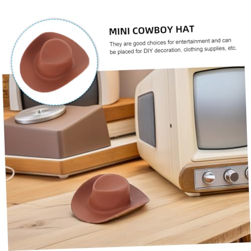 BESTonZON 40 Stück Teiliges Mini Cowboyhüte aus Braunem Kunststoff Winzige Hüte für Miniaturpuppen DIY Dekoration Puppenhaus Zubehör Kleine Western Hüte für Handwerksprojekte BESTonZON 40 Stück Teiliges Mini Cowboyhüte aus Braunem Kunststoff Winzige Hüte für Miniaturpuppen DIY Dekoration Puppenhaus Zubehör Kleine Western Hüte für Handwerksprojekte von BESTonZON