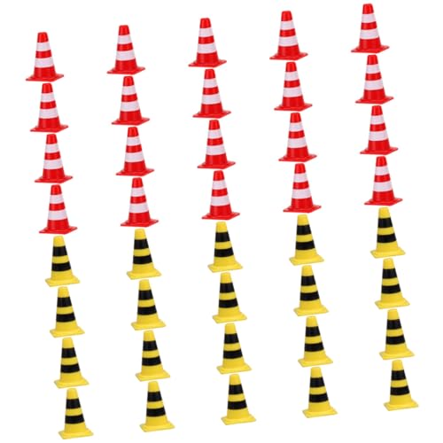 BESTonZON 40 Stück Teiliges Mini Verkehrskegel aus Bunte Baustellen Pylonen in Rot und Gelb Pädagogisches Straßensperren Modell für Verkehrssicherheit und Rollenspiel BESTonZON 40 Stück Teiliges Mini Verkehrskegel aus Bunte Baustellen Pylonen in Rot und Gelb Pädagogisches Straßensperren Modell für Verkehrssicherheit und Rollenspiel von BESTonZON