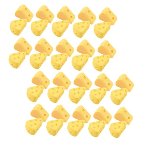 BESTonZON 40 Stück Teiliges Miniatur Käsekuchen Deko aus Kunststoff Realistische Künstliche Cheesecake Scheiben Tischdekoration für Geburtstage und Küchen Langlebige Dessert Spielzeuge von BESTonZON