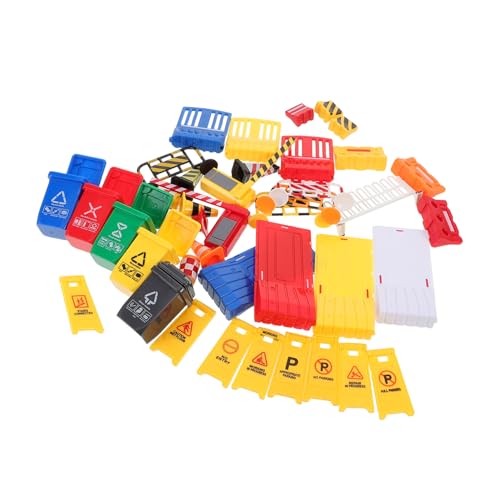 BESTonZON 40 Stück Teiliges Verkehrsschilder Spielset mit Miniatur Straßenschildern Kunststoff Verkehrshütchen und Mini Mülleimer Buntes Tragbares Lernspielzeug für Klassenzimmer und Zuhause BESTonZON 40 Stück Teiliges Verkehrsschilder Spielset mit Miniatur Straßenschildern Kunststoff Verkehrshütchen und Mini Mülleimer Buntes Tragbares Lernspielzeug für Klassenzimmer und Zuhause von BESTonZON