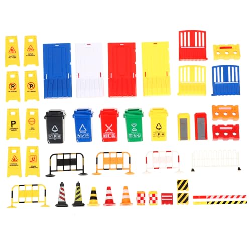 BESTonZON 40 Stück Teiliges Verkehrszeichen mit Miniatur Straßenschildern und Absperrungen Pädagogisches Verkehrsschild Lernspielzeug für Verkehrssicherheit und Spielerischen BESTonZON 40 Stück Teiliges Verkehrszeichen mit Miniatur Straßenschildern und Absperrungen Pädagogisches Verkehrsschild Lernspielzeug für Verkehrssicherheit und Spielerischen von BESTonZON