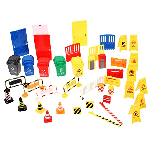 BESTonZON Bunte Miniatur-verkehrsschilder 40 Stück Spielzeug Zur Verkehrssicherheit Für Jungen Und Mädchen Straßenschild-lernset Kunststoff-verkehrskegel Kinderspielzeug BESTonZON Bunte Miniatur-verkehrsschilder 40 Stück Spielzeug Zur Verkehrssicherheit Für Jungen Und Mädchen Straßenschild-lernset Kunststoff-verkehrskegel Kinderspielzeug von BESTonZON