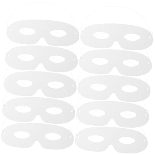 BESTonZON Großpackung mit 40 Leichten Weißen Blanko-papiermasken. Maskenaugen Zum Basteln und für Maskenkostüme von BESTonZON